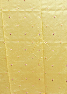 Yellow Handloom Pure Organza Saree With Blouse Piece