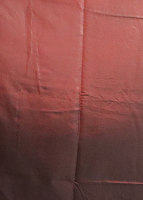 Maroon Kantha Stitch Silk Saree With Blouse Piece