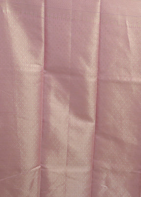 Pink Kora Silk Saree With Blouse Piece
