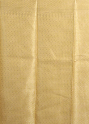 Yellow Kora Silk Saree With Blouse Piece