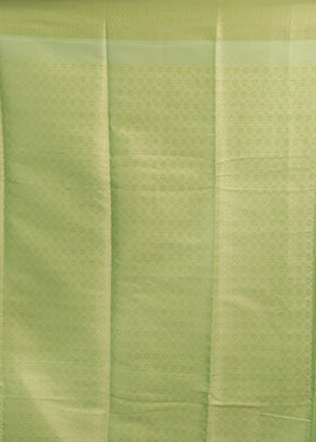 Green Kora Silk Saree With Blouse Piece