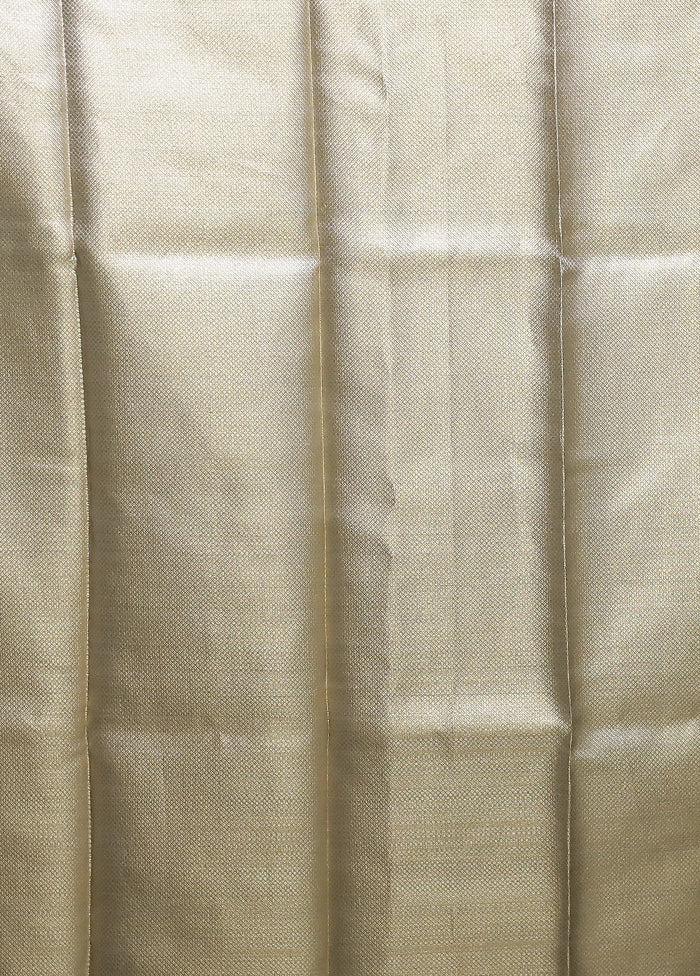 Grey Tissue Silk Saree With Blouse Piece