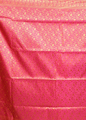 Green Handloom Jamewar Pure Silk Saree With Blouse Piece