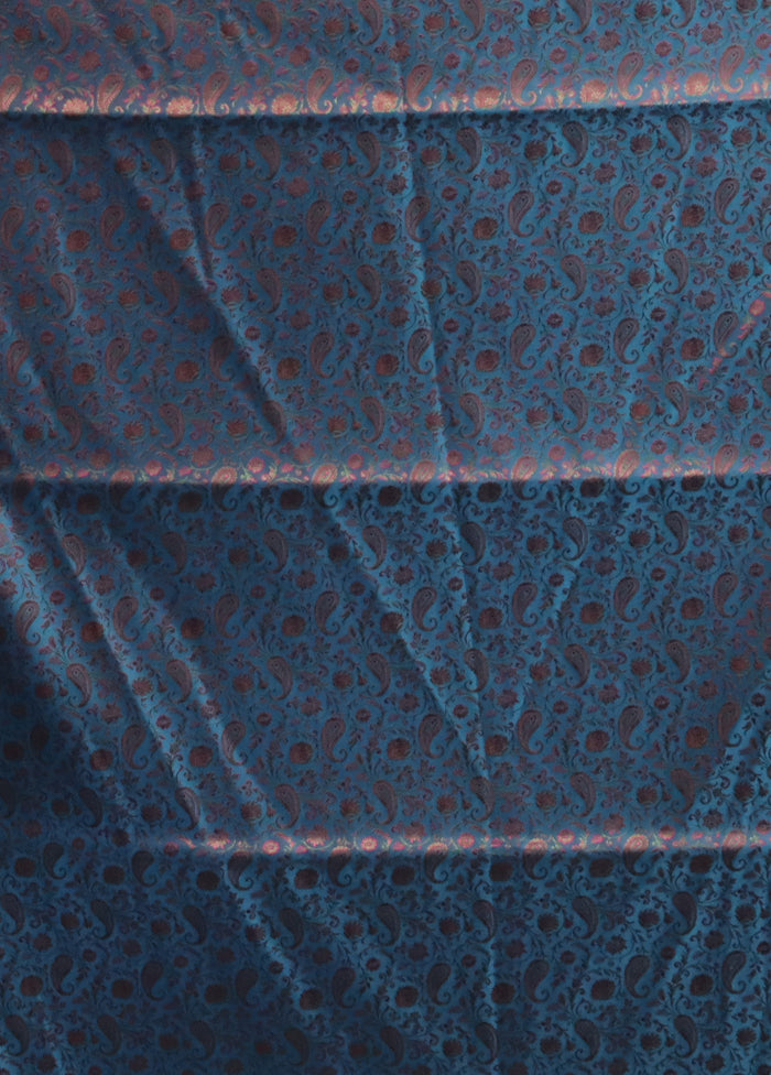 Pink Handloom Jamewar Pure Silk Saree With Blouse Piece