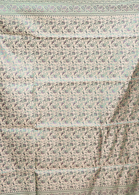 Green Handloom Jamewar Pure Silk Saree With Blouse Piece
