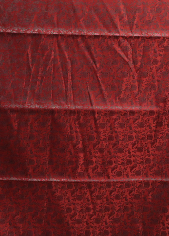 Pink Handloom Jamewar Pure Silk Saree With Blouse Piece