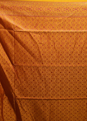 Green Handloom Jamewar Pure Silk Saree With Blouse Piece