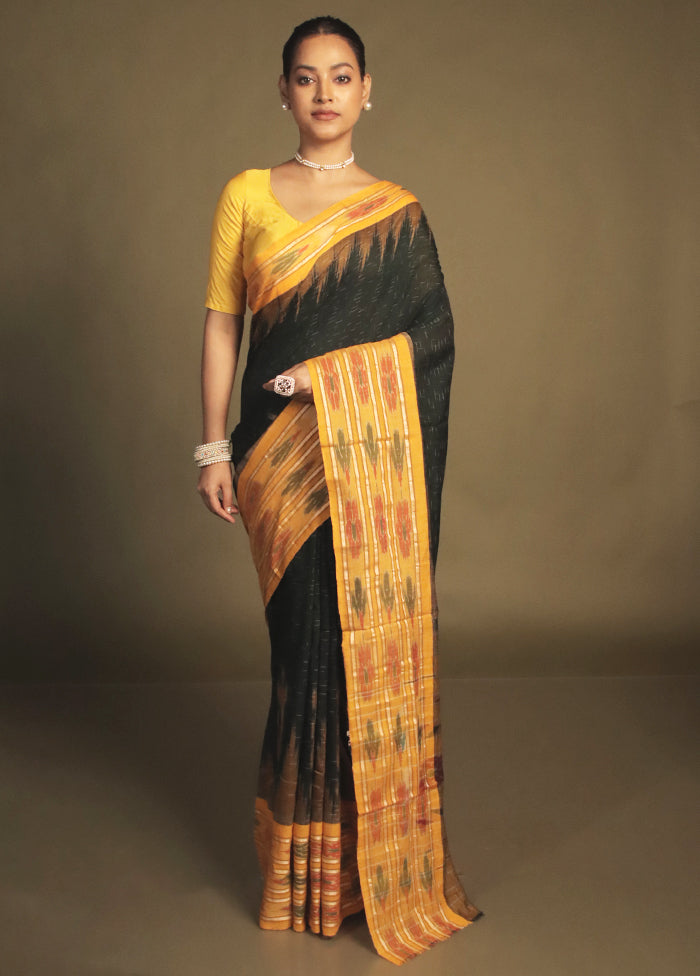 Green Bomkai Silk Saree Without Blouse Piece
