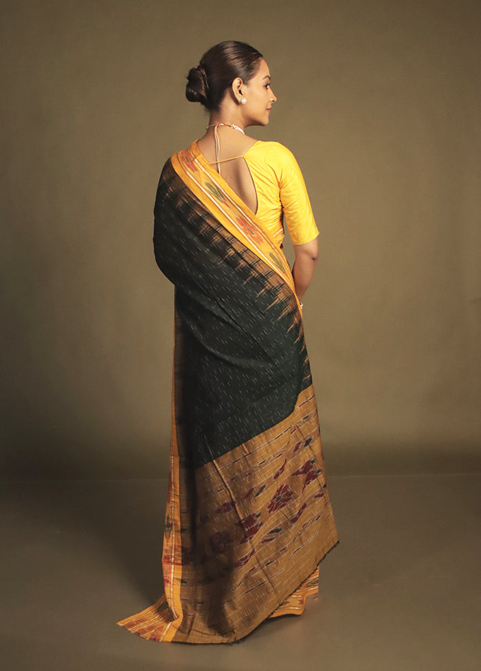 Green Bomkai Silk Saree Without Blouse Piece