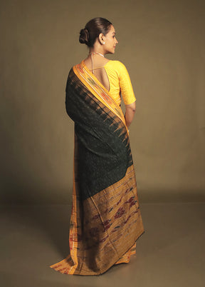 Green Bomkai Silk Saree Without Blouse Piece