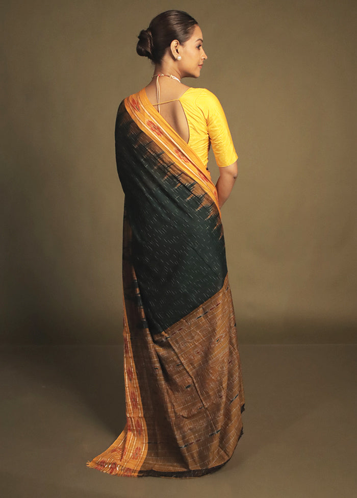 Green Bomkai Silk Saree Without Blouse Piece