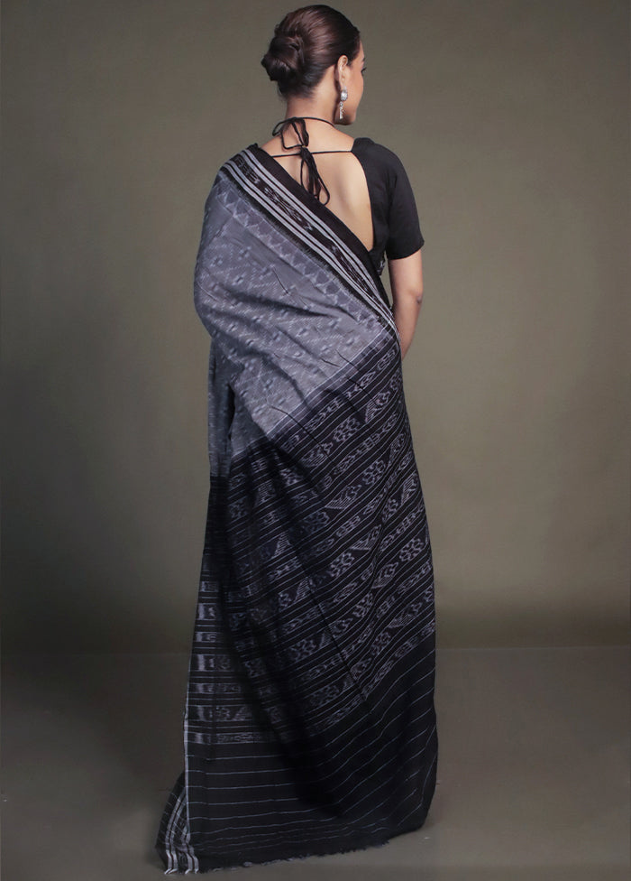 Grey Bomkai Silk Saree Without Blouse Piece