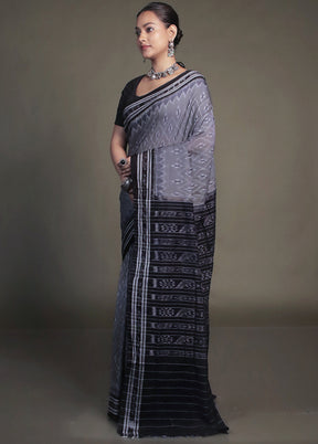 Grey Bomkai Silk Saree Without Blouse Piece
