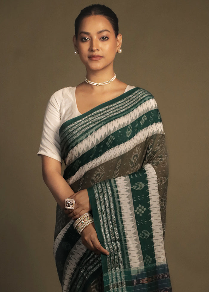 Grey Bomkai Silk Saree Without Blouse Piece