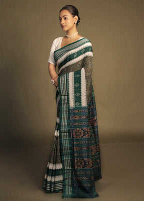 Grey Bomkai Silk Saree Without Blouse Piece