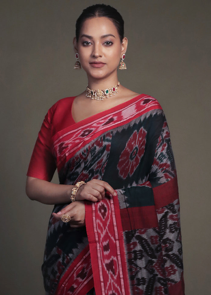 Green Bomkai Silk Saree Without Blouse Piece