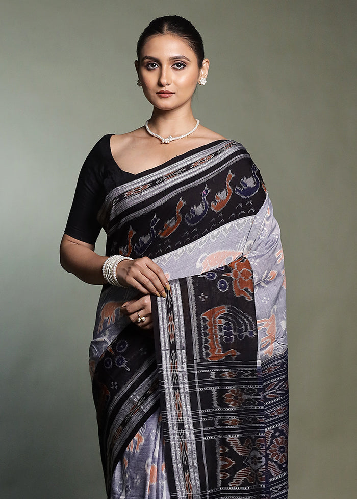 Black Bomkai Silk Saree Without Blouse Piece