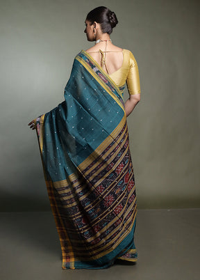 Green Bomkai Silk Saree Without Blouse Piece