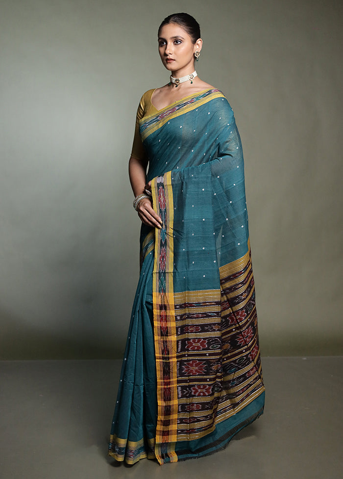 Green Bomkai Silk Saree Without Blouse Piece
