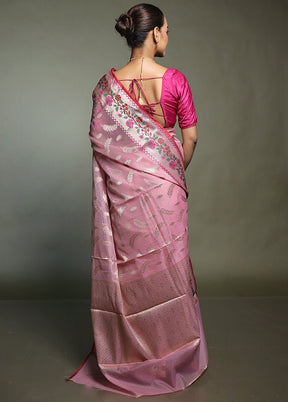 Pink Kota Cotton Saree With Blouse Piece