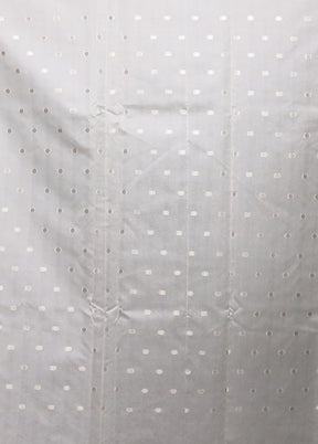 White Pure Kota Cotton Saree With Blouse Piece