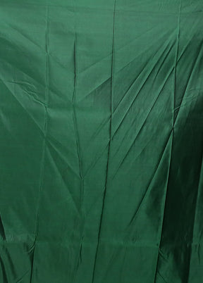 Green Katan Silk Saree With Blouse Piece