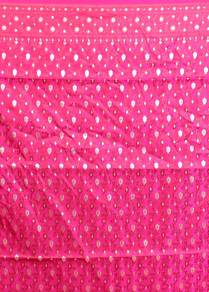 Pink Tanchoi Silk Saree With Blouse Piece