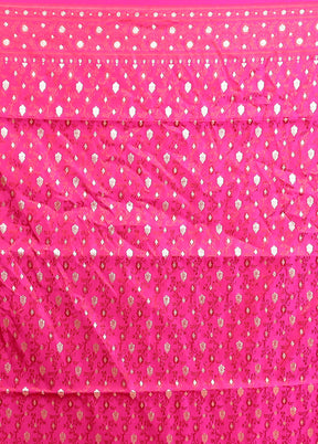 Pink Tanchoi Silk Saree With Blouse Piece