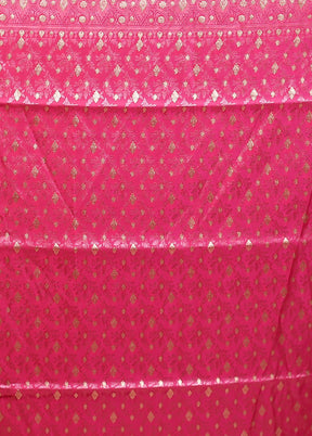 Pink Tanchoi Silk Saree With Blouse Piece