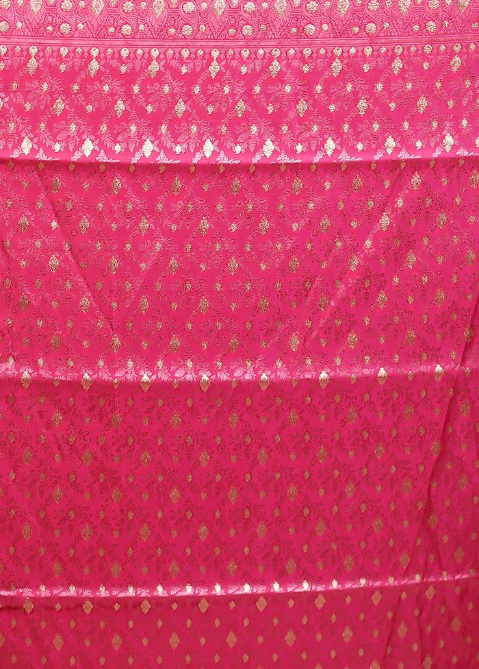 Pink Tanchoi Silk Saree With Blouse Piece