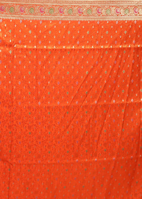 Blue Handloom Tanchoi Pure Silk Saree With Blouse Piece