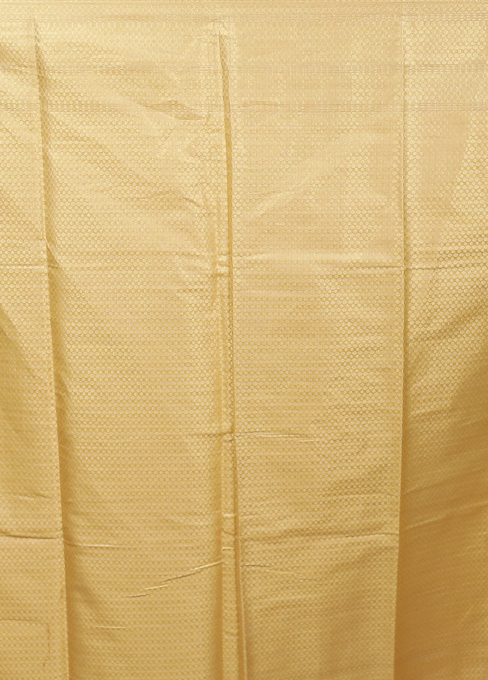 Yellow Cotton Saree With Blouse Piece