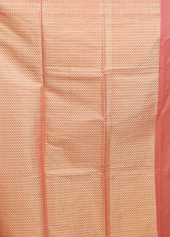 Pink Cotton Saree With Blouse Piece