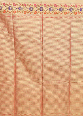 Pink Cotton Saree With Blouse Piece