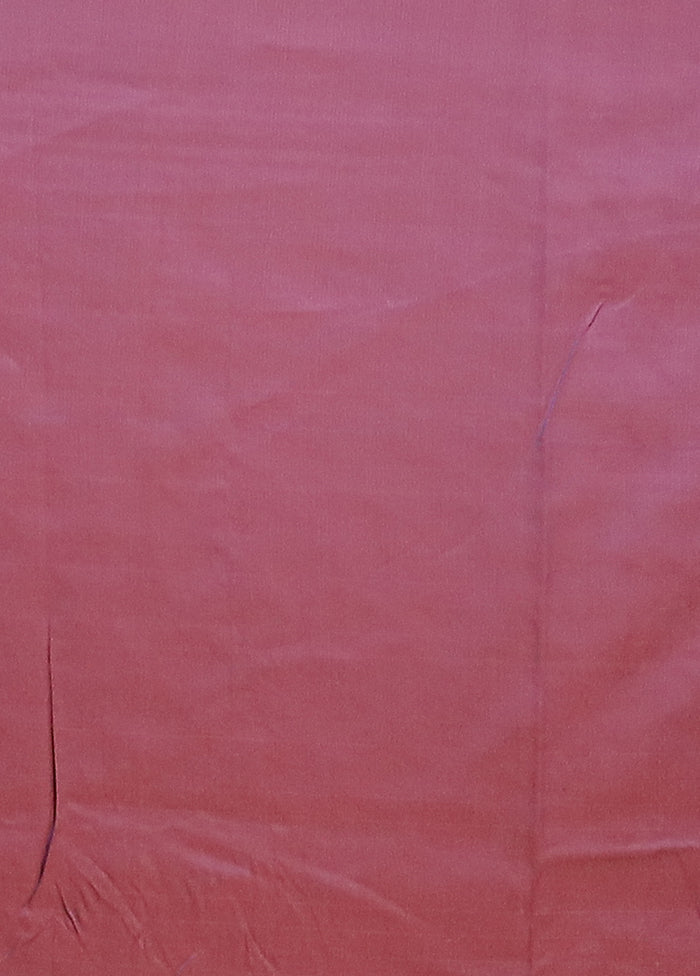 Purple Pure Cotton Saree With Blouse Piece