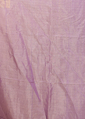 Purple Handloom Matka Pure Silk Saree With Blouse Piece