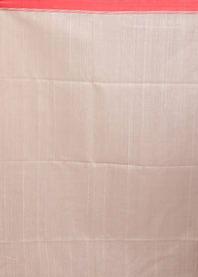 White Handloom Matka Pure Silk Saree With Blouse Piece