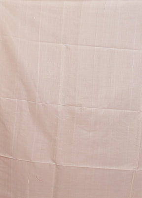 White Handloom Matka Pure Silk Saree With Blouse Piece