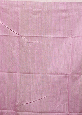 Pink Handloom Matka Pure Silk Saree With Blouse Piece