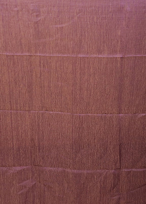 Purple Handloom Matka Pure Silk Saree With Blouse Piece