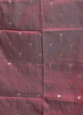 Blue Dupion Silk Saree With Blouse Piece