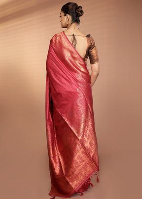 Blue Dupion Silk Saree With Blouse Piece