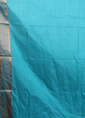 Green Dupion Silk Saree With Blouse Piece