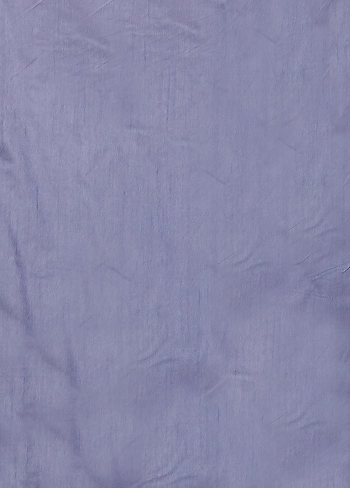 Blue Dupion Silk Saree With Blouse Piece
