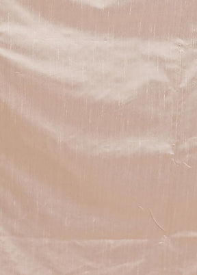 Cream Dupion Silk Saree With Blouse Piece