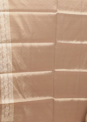 Cream Tissue Silk Saree With Blouse Piece