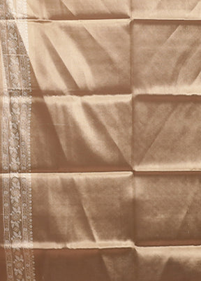Cream Tissue Silk Saree With Blouse Piece
