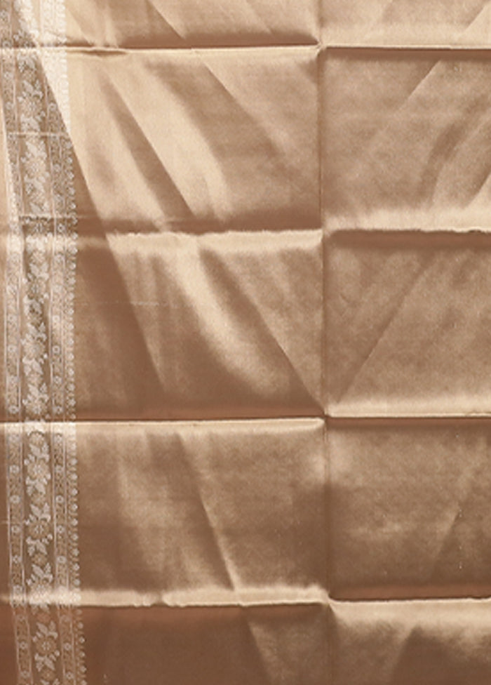 Cream Tissue Silk Saree With Blouse Piece