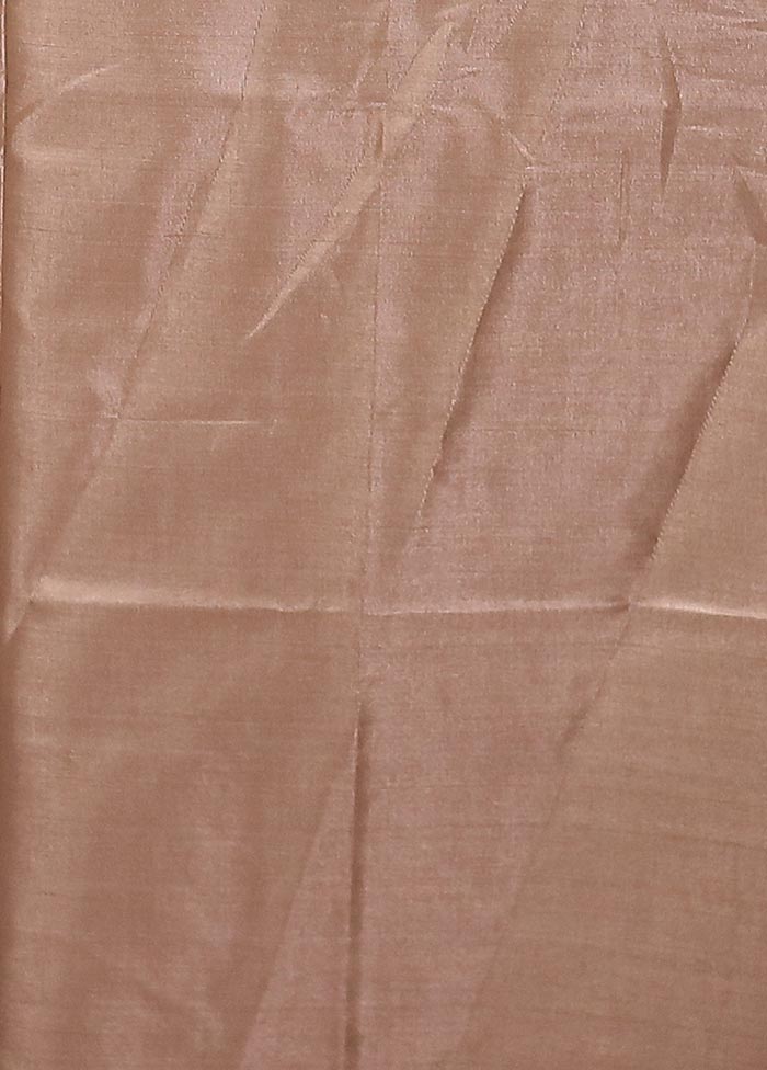 Cream Tissue Silk Saree With Blouse Piece