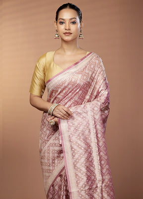Purple Tissue Silk Saree With Blouse Piece